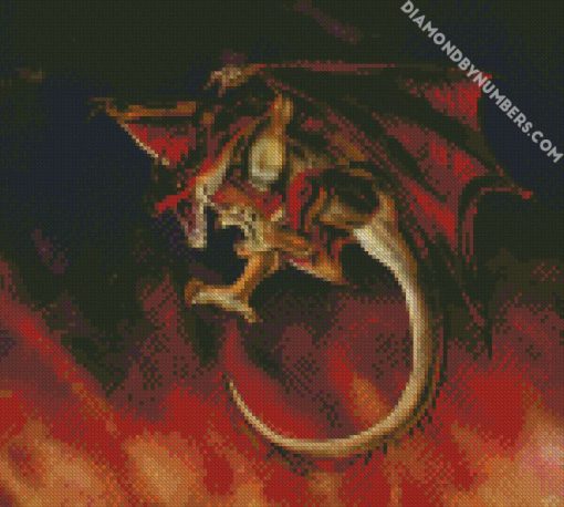 Red Wyvern Dragon diamond paintings