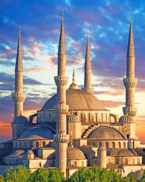 The-Blue-Mosque- Paint by numbers