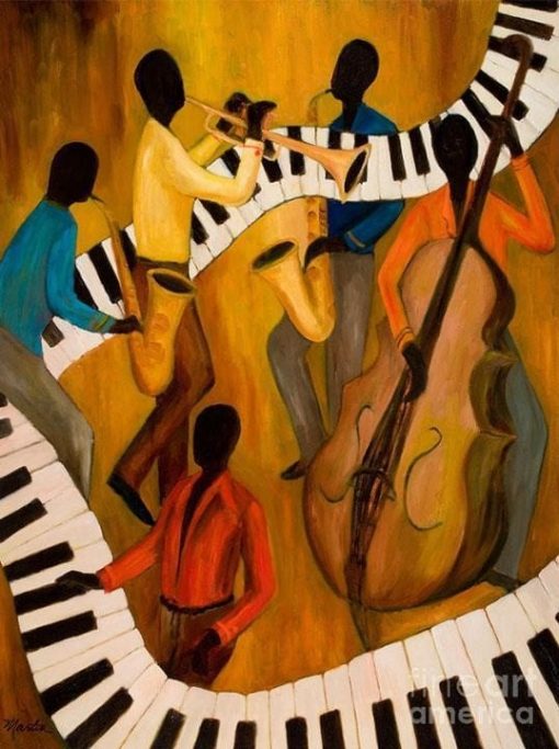 The Get Down Jazz Quintet Paint by numbers