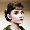 Black And White Audrey Hepburn Portrait paint by numbers