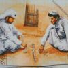 a traditional games of qatar diamond painting