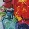 aesthetic colored bottles diamond painting
