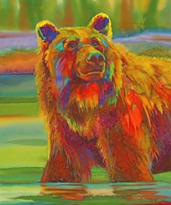 Aesthetic Colorful Bear Paint by numbers