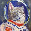 Astronaut Cat paint by numbers