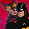 Batman And Catwoman Couple Piant by numbers
