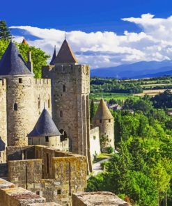 Carcassonne France paint by numbers