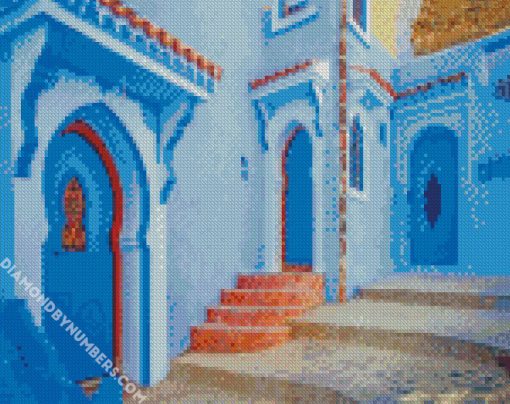 chefchaouen morocco Streets diamond paintings