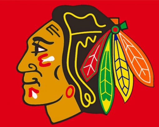 Chicago Blackhawks Logo Paint by numbers