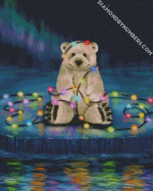 christmas polar bear diamond painting