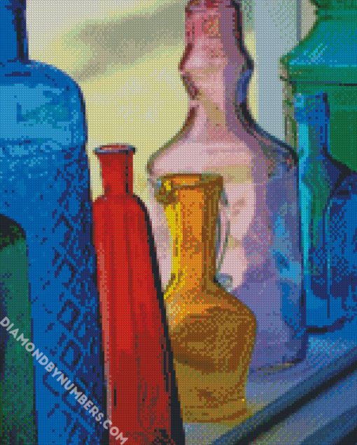 colored bottles diamond painting