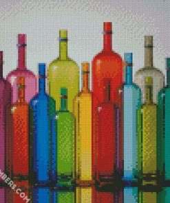 colorful bottles diamond painting