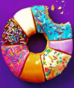 Colorful Donut paint by numbers