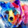 Aesthetic Colorful Grizzly Piant by numbers