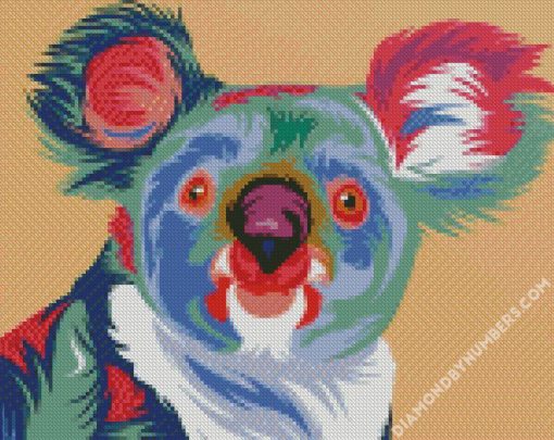 colourful koala diamond painting
