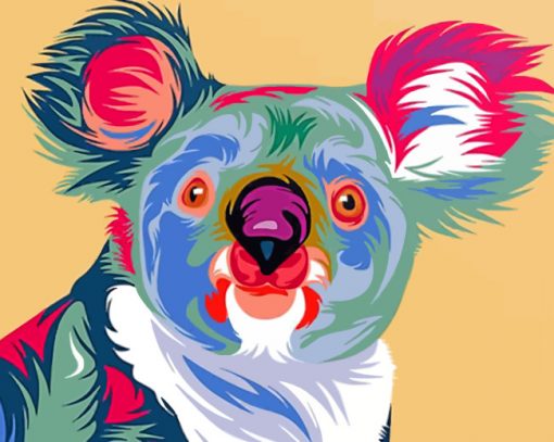 Colorful Koala paint by numbers
