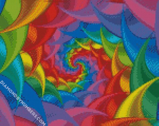 colroful fractal chaos diamond painting