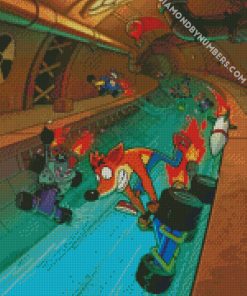 crash bandicoot game diamond painting