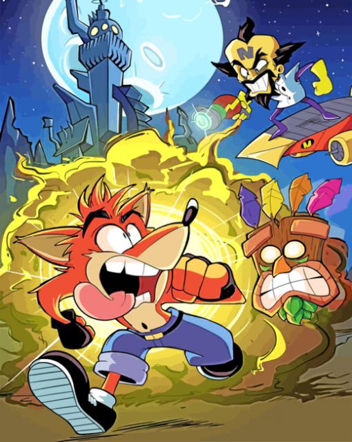 Crash Bandicoot Paint by numbers