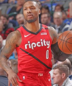 Damian Lillard Basketball Player Paint by numbers
