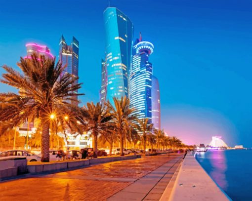 Qatari Buildings paint by numbers