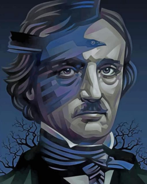 Edgar Allan Poe IllustrationEdgar Allan Poe Illustration Paint bby numbers
