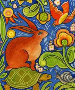 Folk Animals paint by numbers