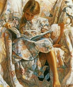 Girl Reading By Steve Hanks piant by numbers