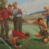 golf scene diamond painting