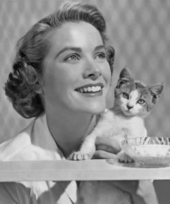 grace-kelly-and-her-kitty-paint-by-number