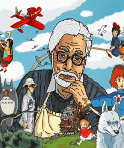 Hayao Miyazaki Studio Ghibli Piaint by numbers