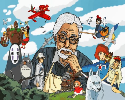 Hayao Miyazaki Studio Ghibli Piaint by numbers