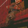 hobo clown on train diamond painting