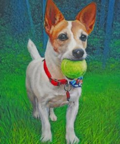 Jack Russell Carrying A Ball Paint by numbers
