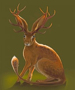 Jackalope Illustration Paint by numbers