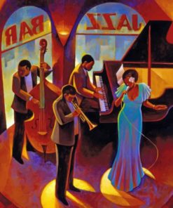 Jazz Music Scene Paint by numbers