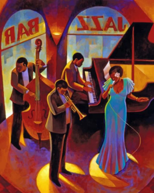 Jazz Music Scene Paint by numbers
