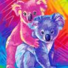 Colorful Koalas paint by numbers