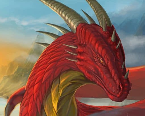 Red Dragon paint by numbers