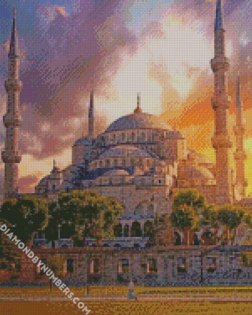 the blue mosque turkey diamond paintings
