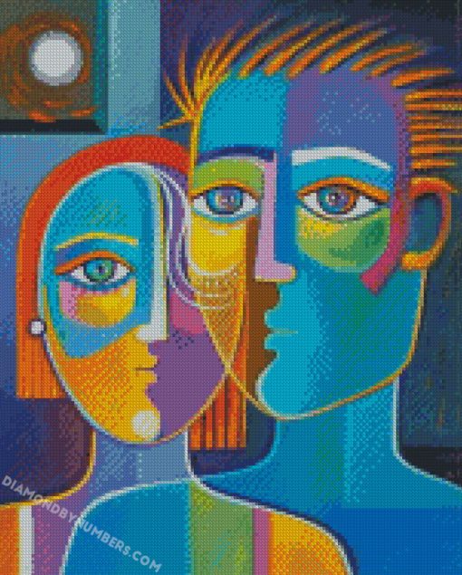 Abstract Couple in love Diamond Paintings