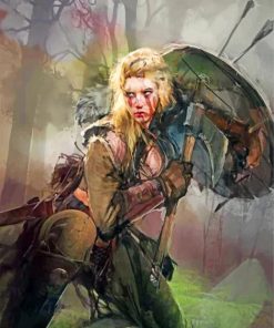 Birka Female Viking Warrior paint by numbers