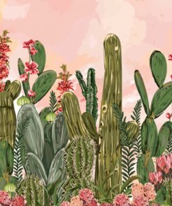 Cactus-And-Roses-Art-paint-by-numbers