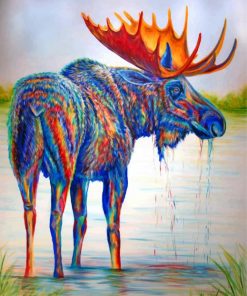 Colorful-Moose-Art-paint-by-number