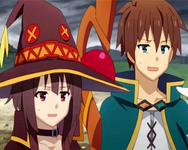 KonoSuba Megumin And Kazuma - Paint By Numbers - Painting By Numbers