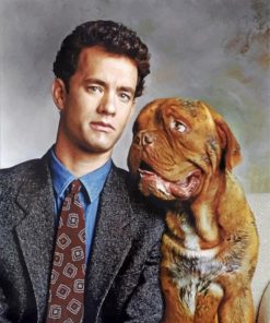 Tom-Hanks-and-his-dog-paint-by-numbers