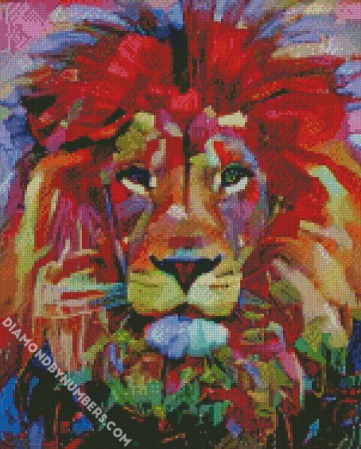 abstract lion animal diamond paintings