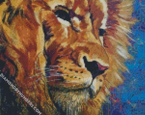 abstract lion diamond paintings