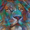 aesthetic abstract lion diamond painting
