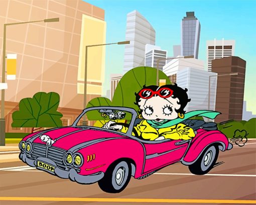 betty-boop-driving-paint-by-numbers