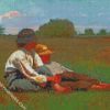 boys in a pasture winslow homer diamond paintings